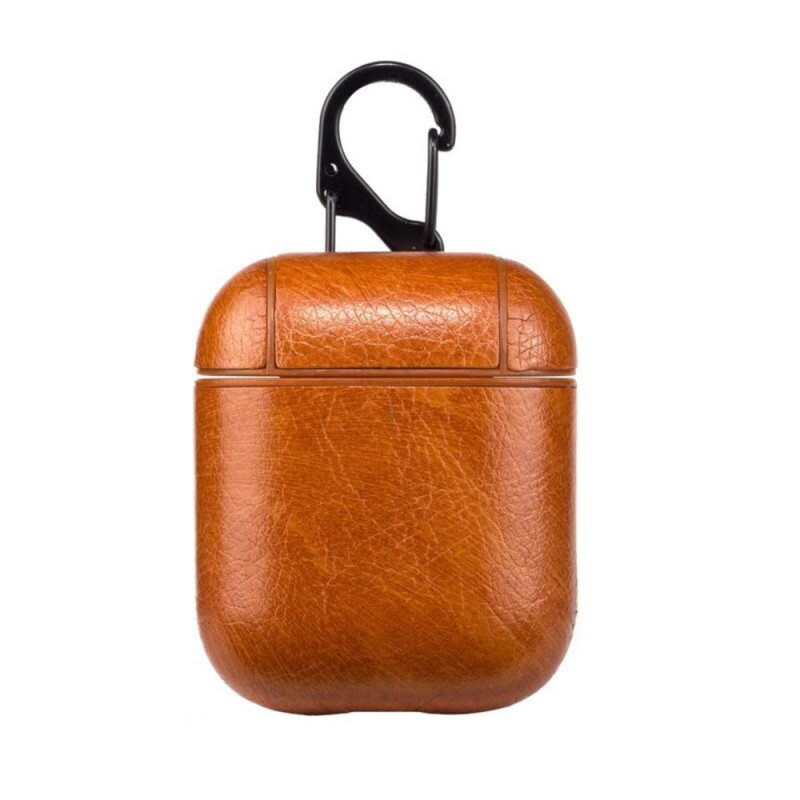 Leather Case for Apple Airpods - Light Brown