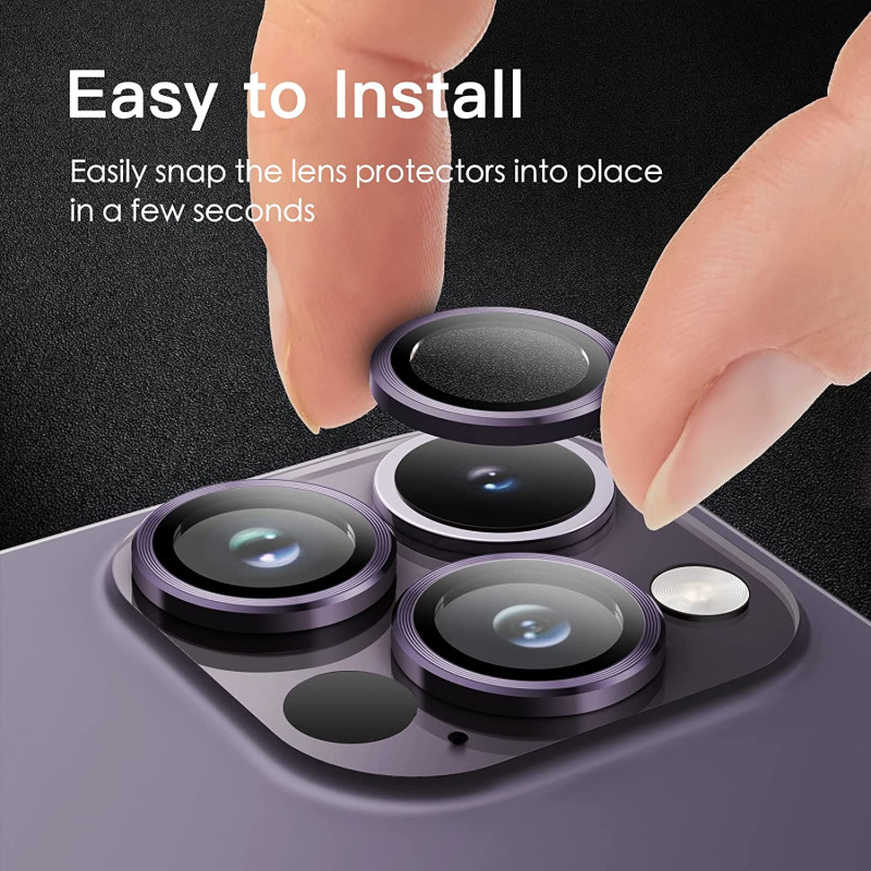 3D Metal Camera Ring Lens Protector for iPhone 