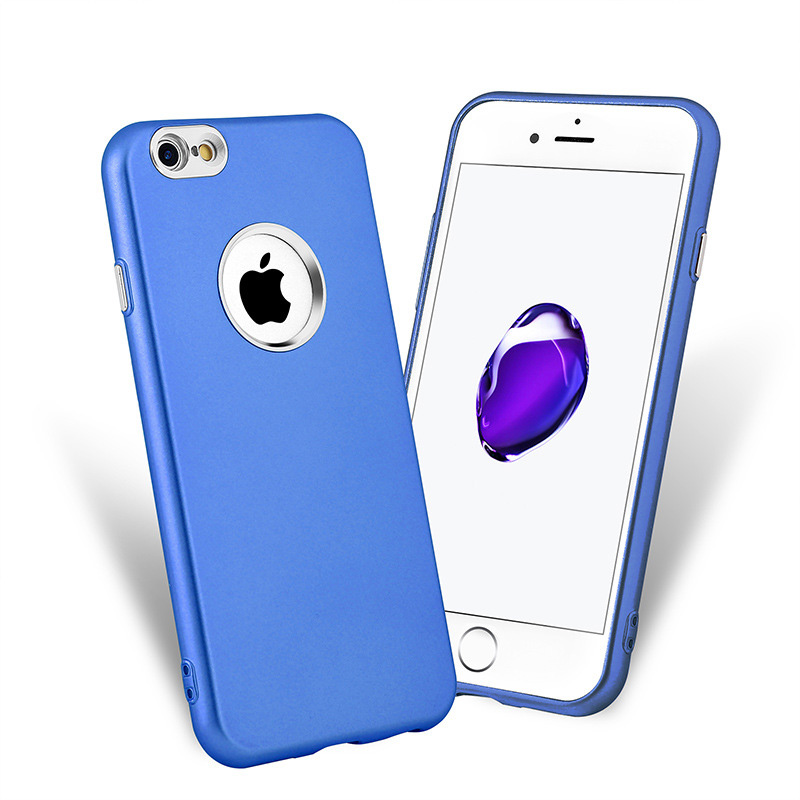 Iphone 6 Soft TPU With Silver Ring - Blue