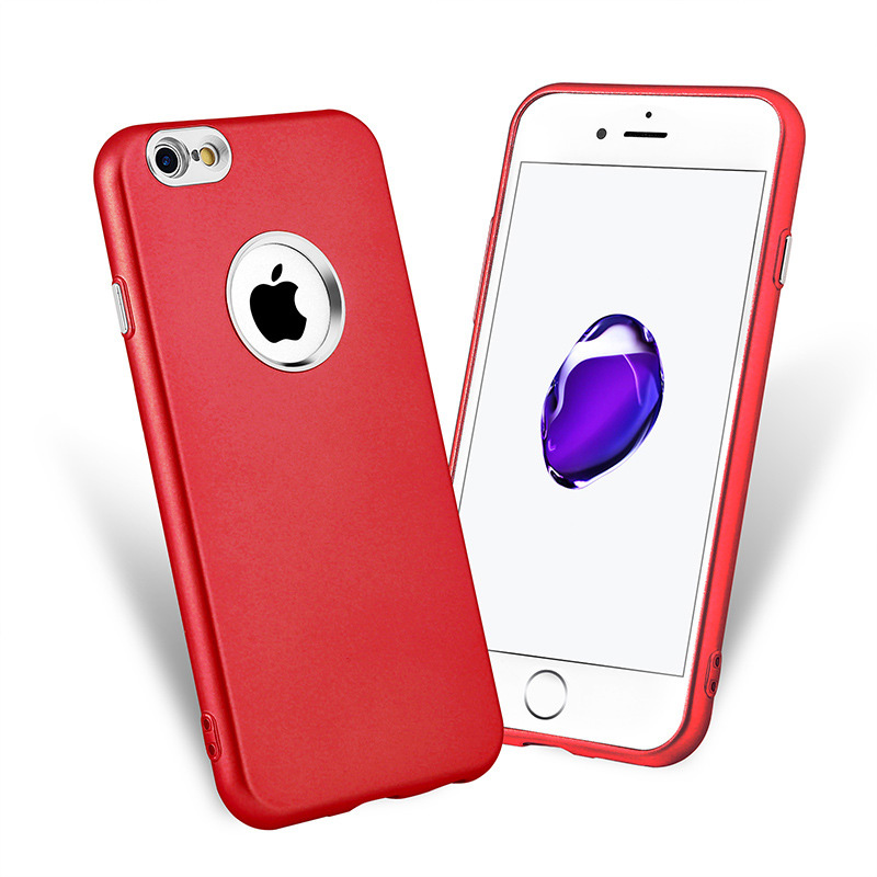 Iphone 6 Soft TPU With Silver Ring - Red