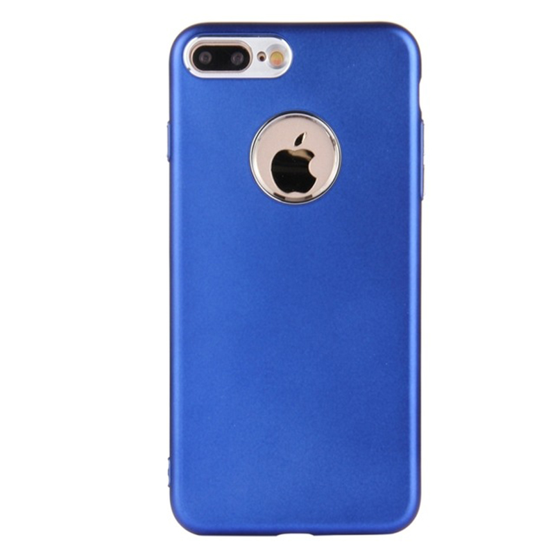 Iphone 7 Plus Soft TPU With Silver Ring - Blue